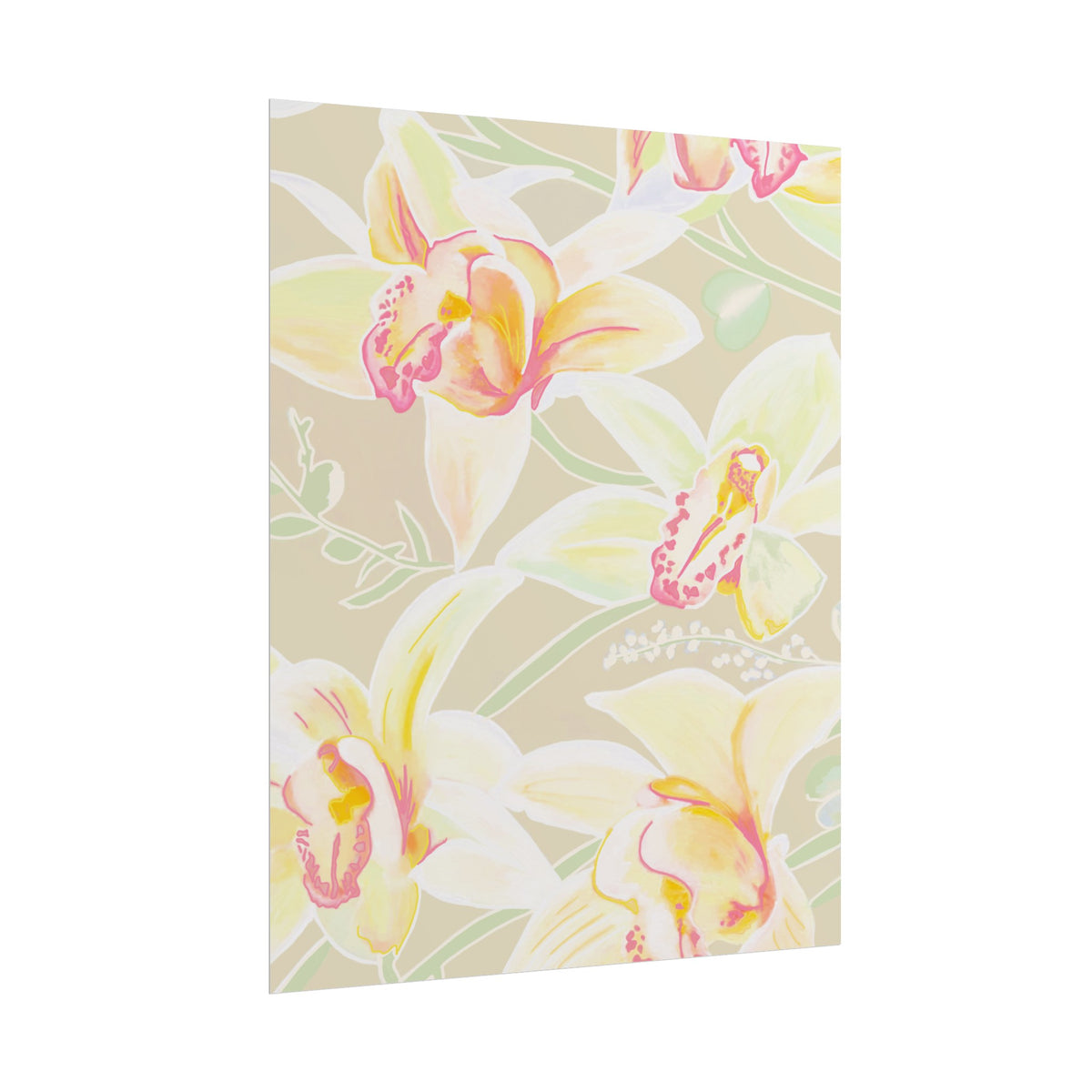 BABY YELLOW ORCHIDS PRINT