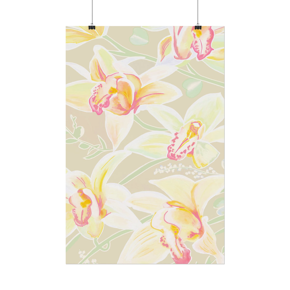 BABY YELLOW ORCHIDS PRINT