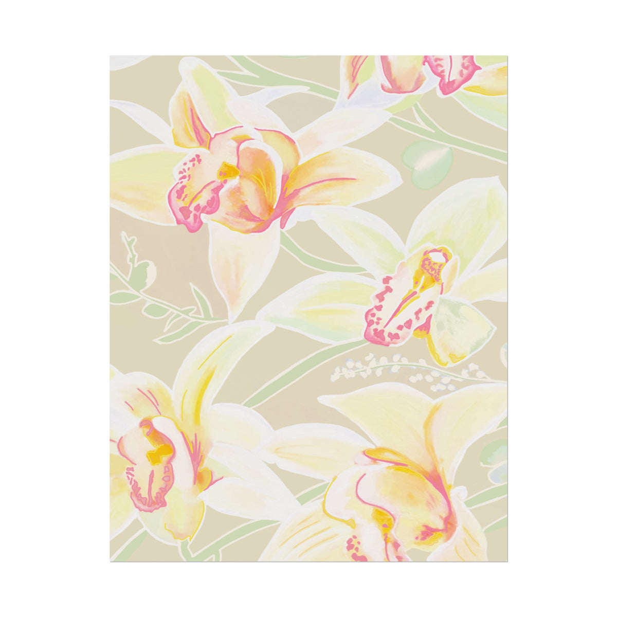 BABY YELLOW ORCHIDS PRINT