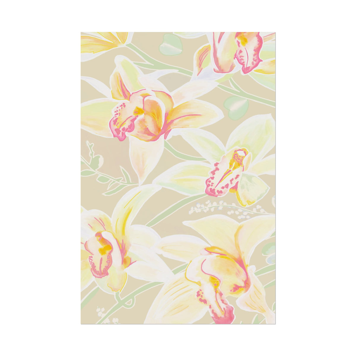 BABY YELLOW ORCHIDS PRINT