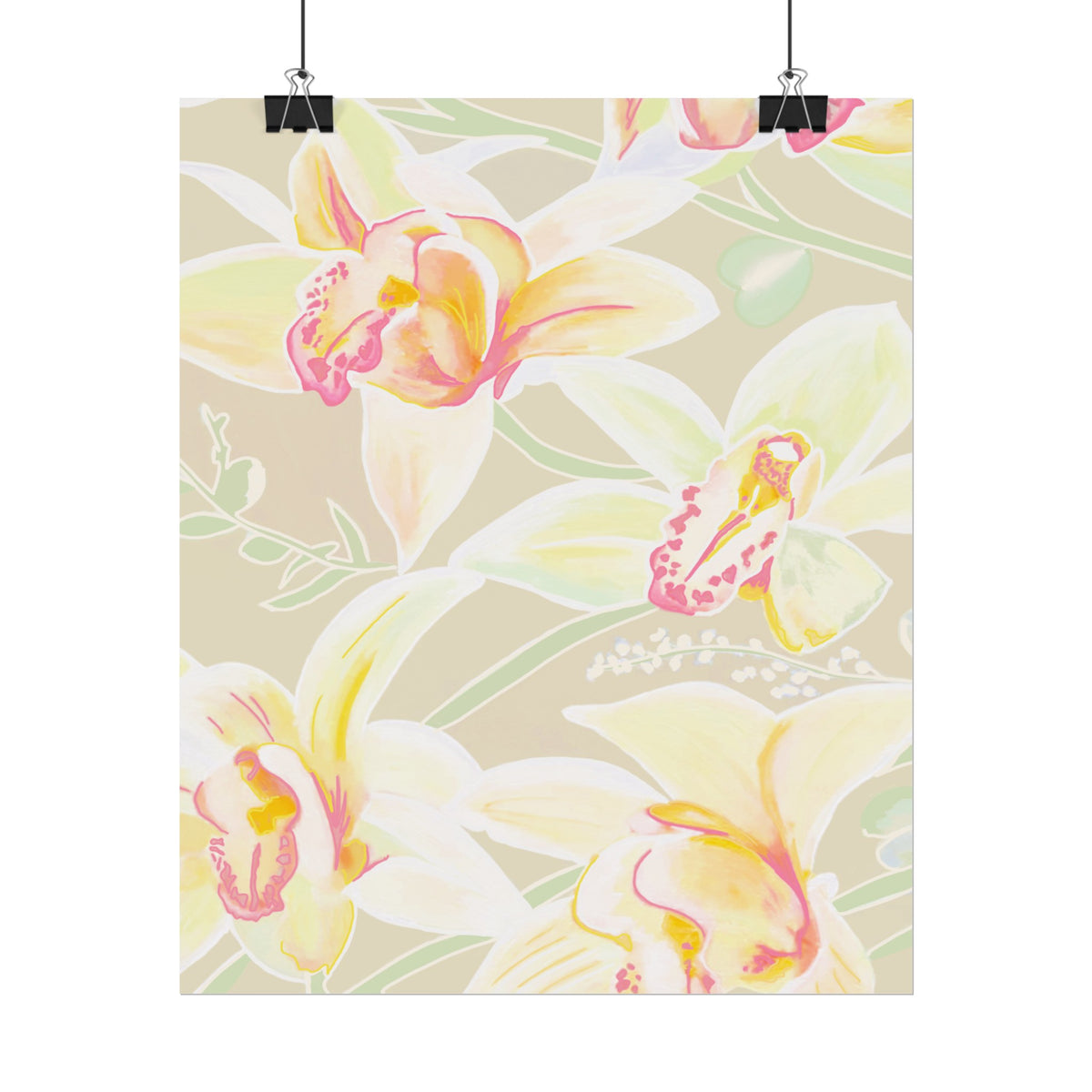 BABY YELLOW ORCHIDS PRINT
