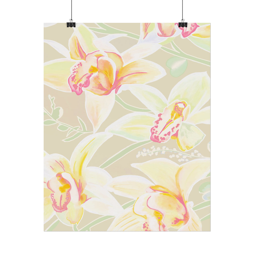 BABY YELLOW ORCHIDS PRINT