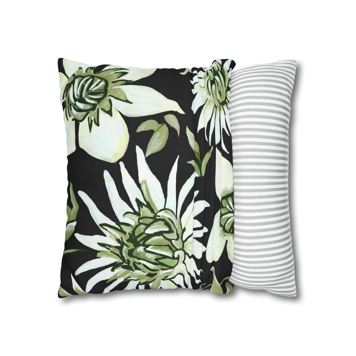 GREEN FLOWERS PILLOWCASE