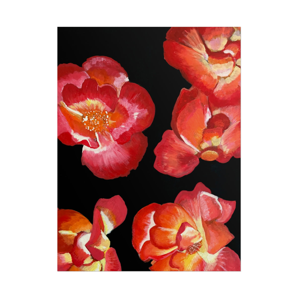 RED FLOWERS PRINT
