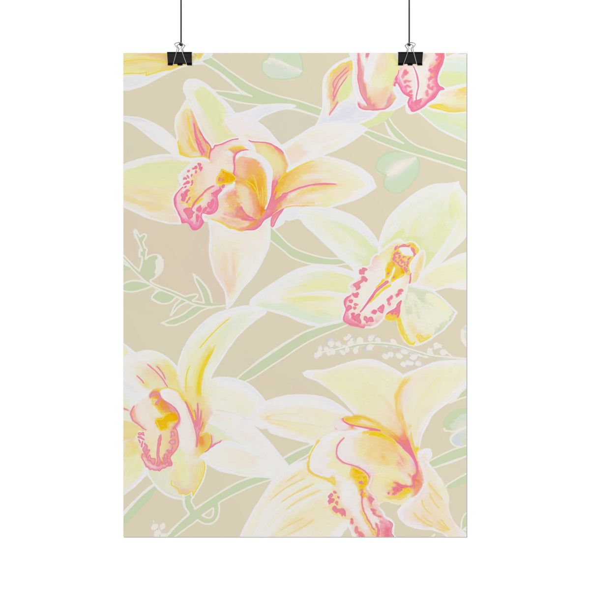 BABY YELLOW ORCHIDS PRINT