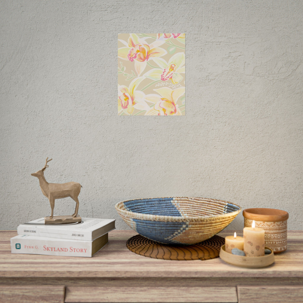 BABY YELLOW ORCHIDS PRINT