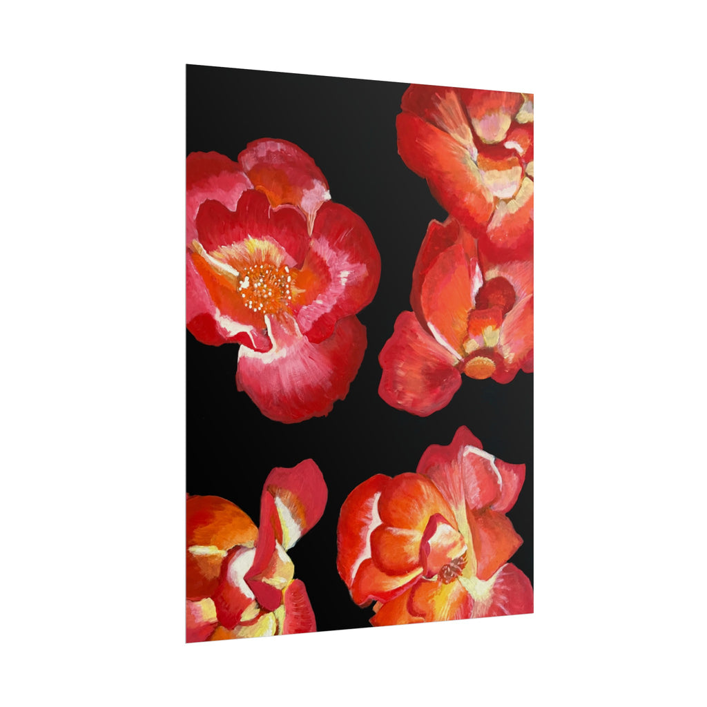 RED FLOWERS PRINT