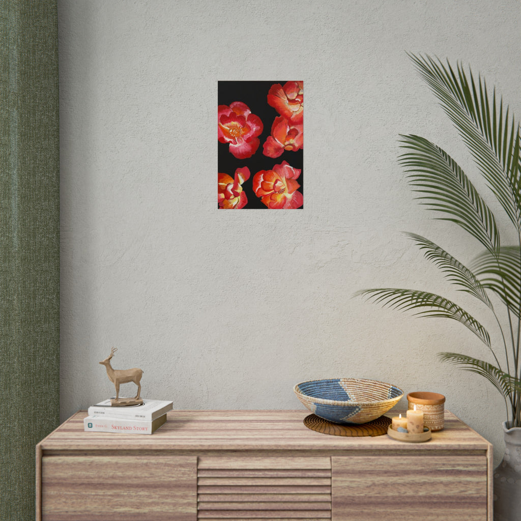 RED FLOWERS PRINT