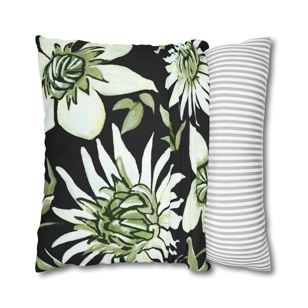 GREEN FLOWERS PILLOWCASE