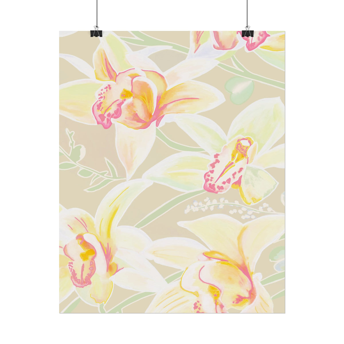 BABY YELLOW ORCHIDS PRINT