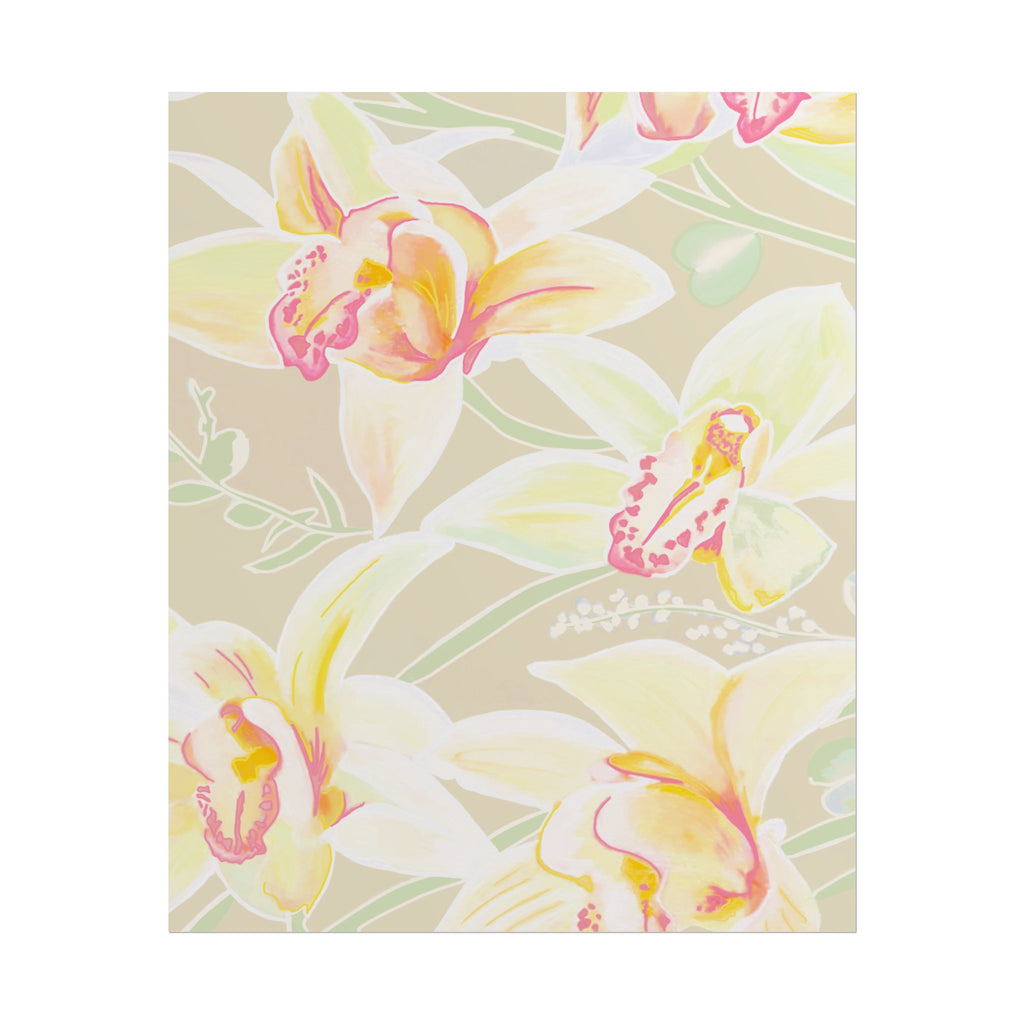 BABY YELLOW ORCHIDS PRINT