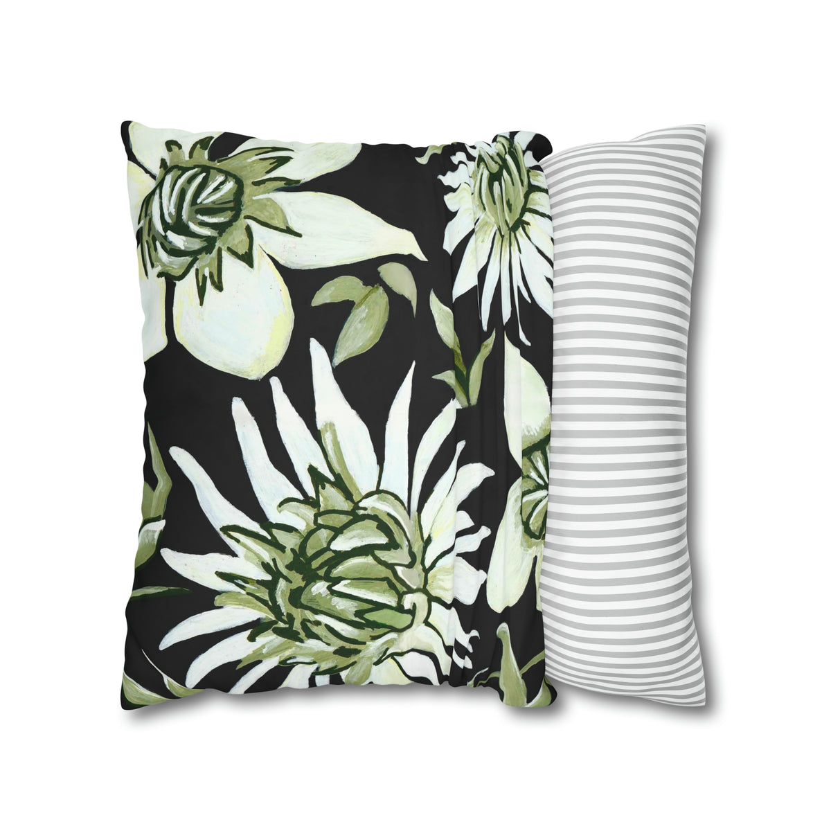 GREEN FLOWERS PILLOWCASE