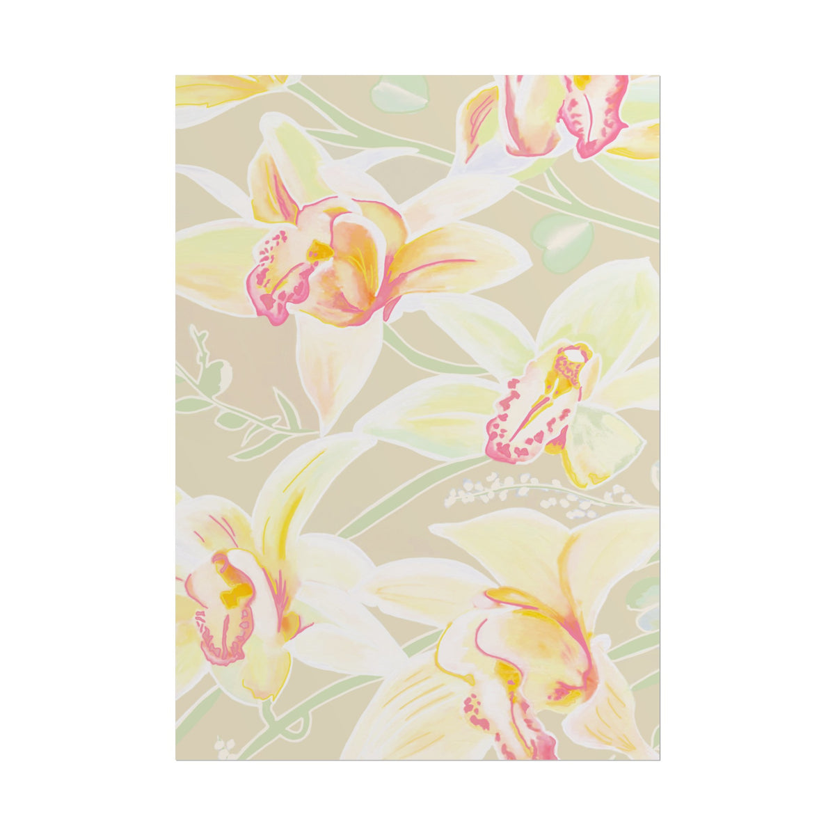 BABY YELLOW ORCHIDS PRINT