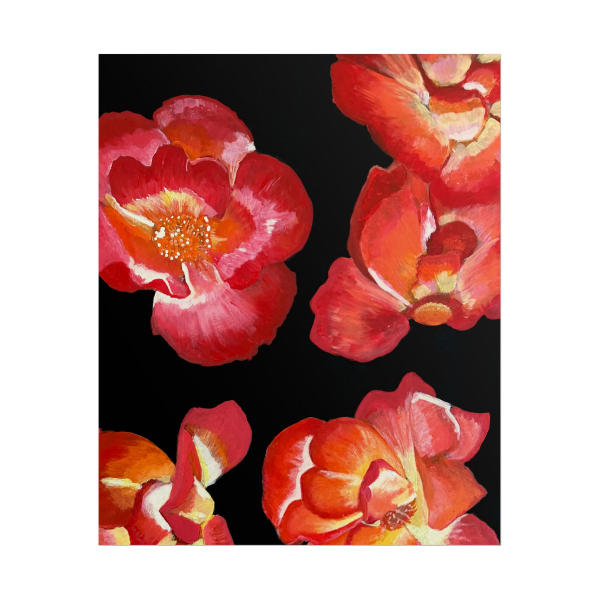 RED FLOWERS PRINT