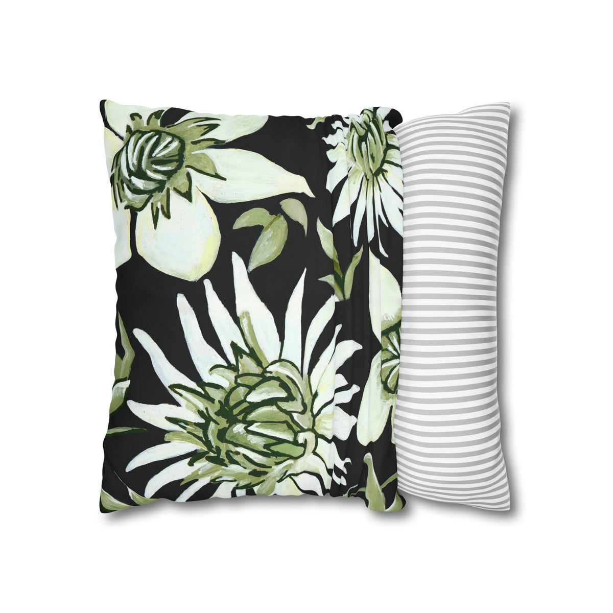 GREEN FLOWERS PILLOWCASE