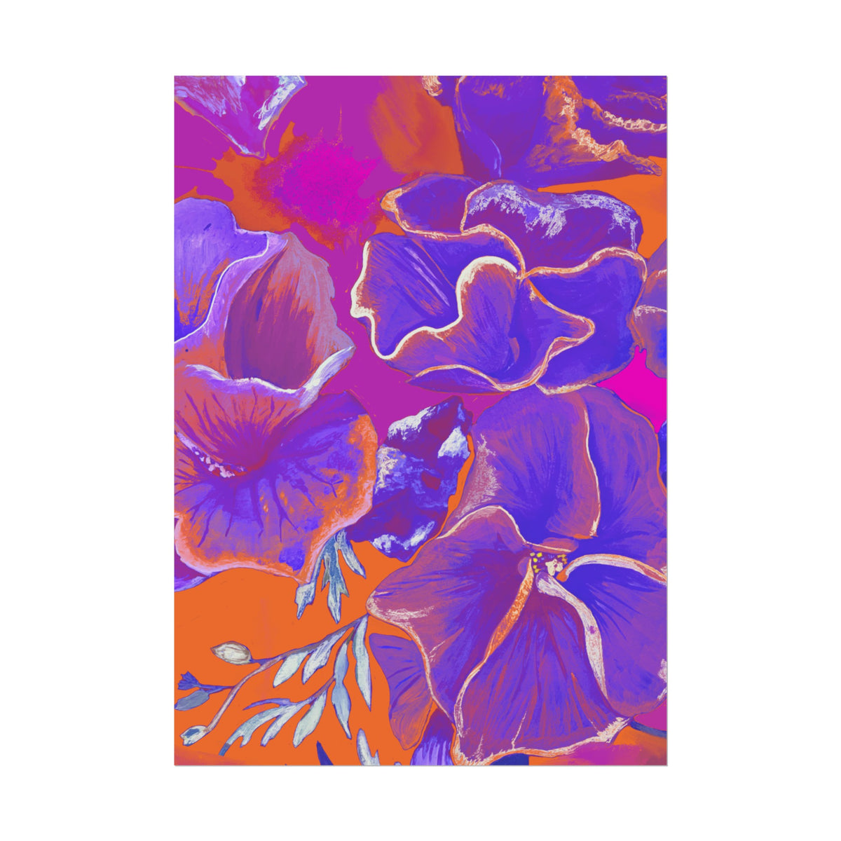 SUNSET FLOWERS PRINT