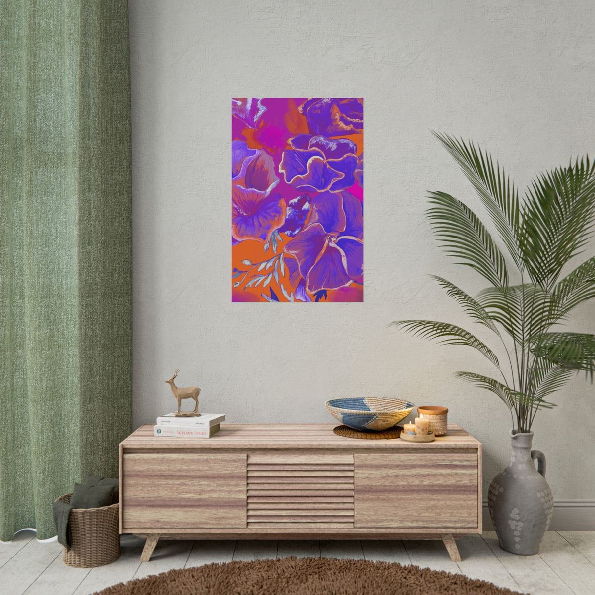 SUNSET FLOWERS PRINT