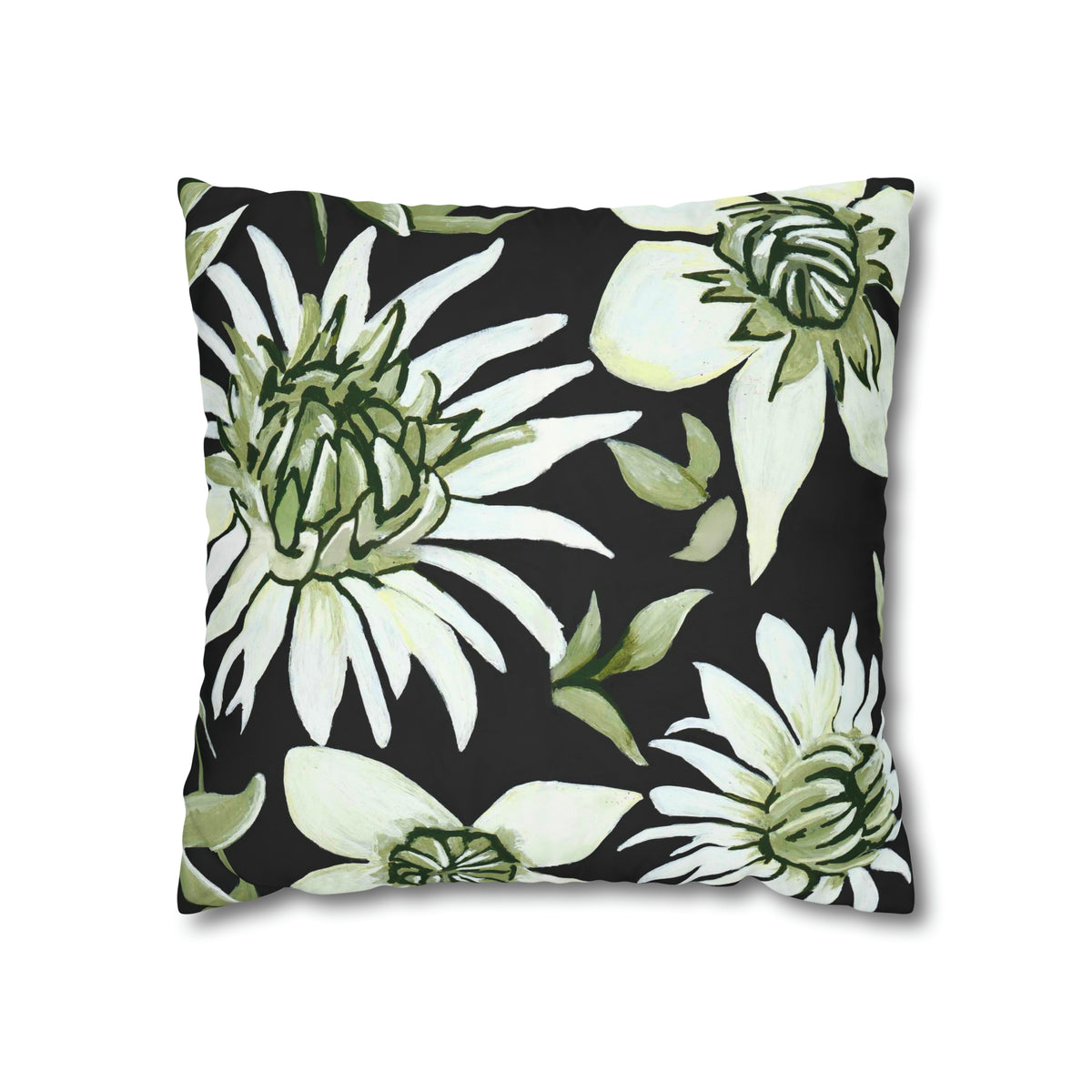 GREEN FLOWERS PILLOWCASE