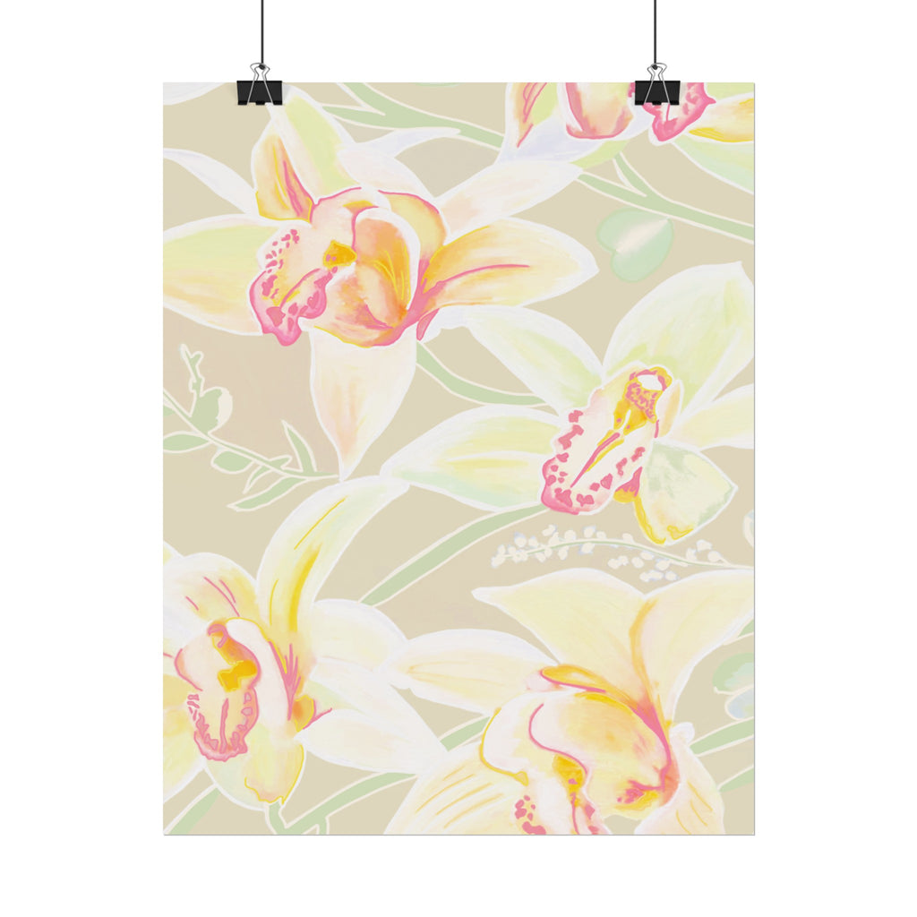 BABY YELLOW ORCHIDS PRINT