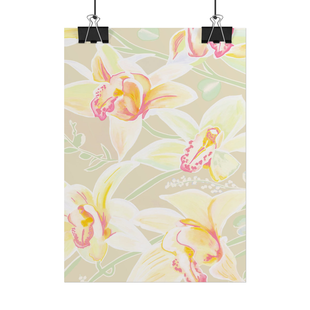 BABY YELLOW ORCHIDS PRINT