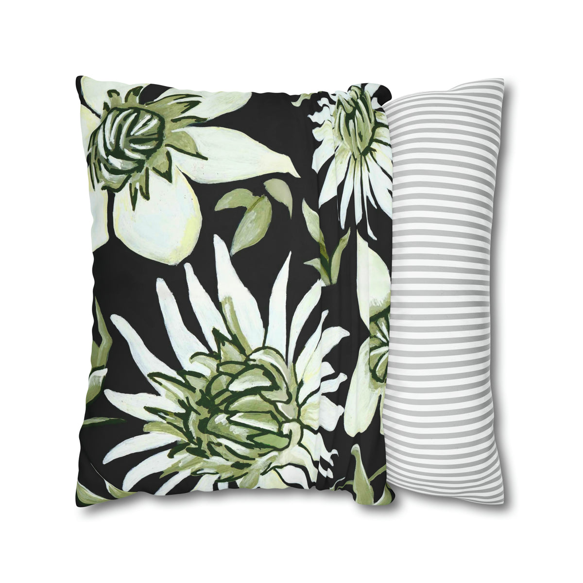 GREEN FLOWERS PILLOWCASE