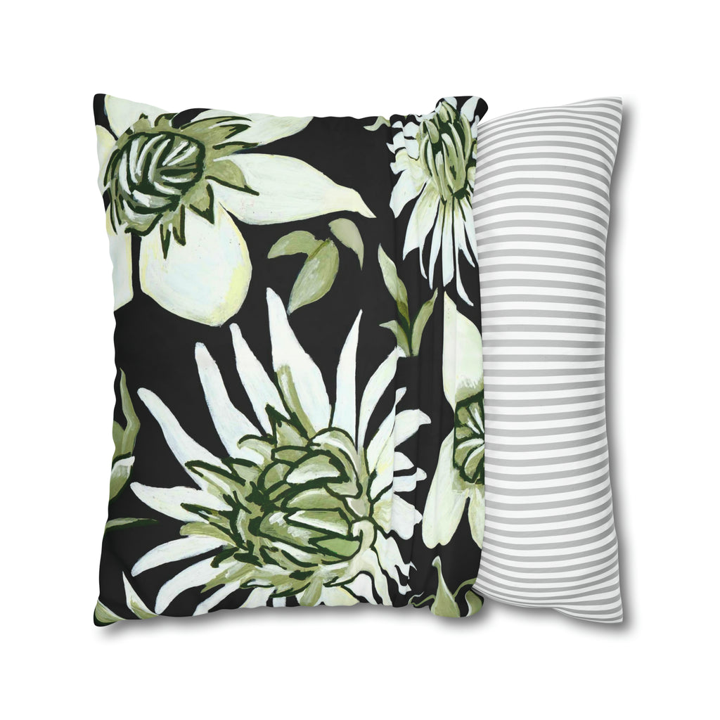 GREEN FLOWERS PILLOWCASE