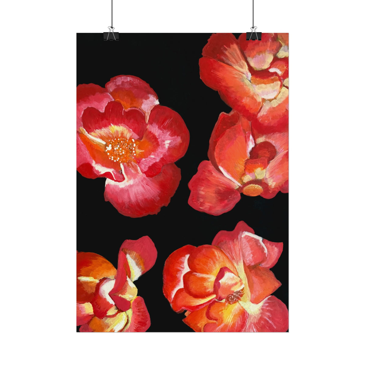 RED FLOWERS PRINT