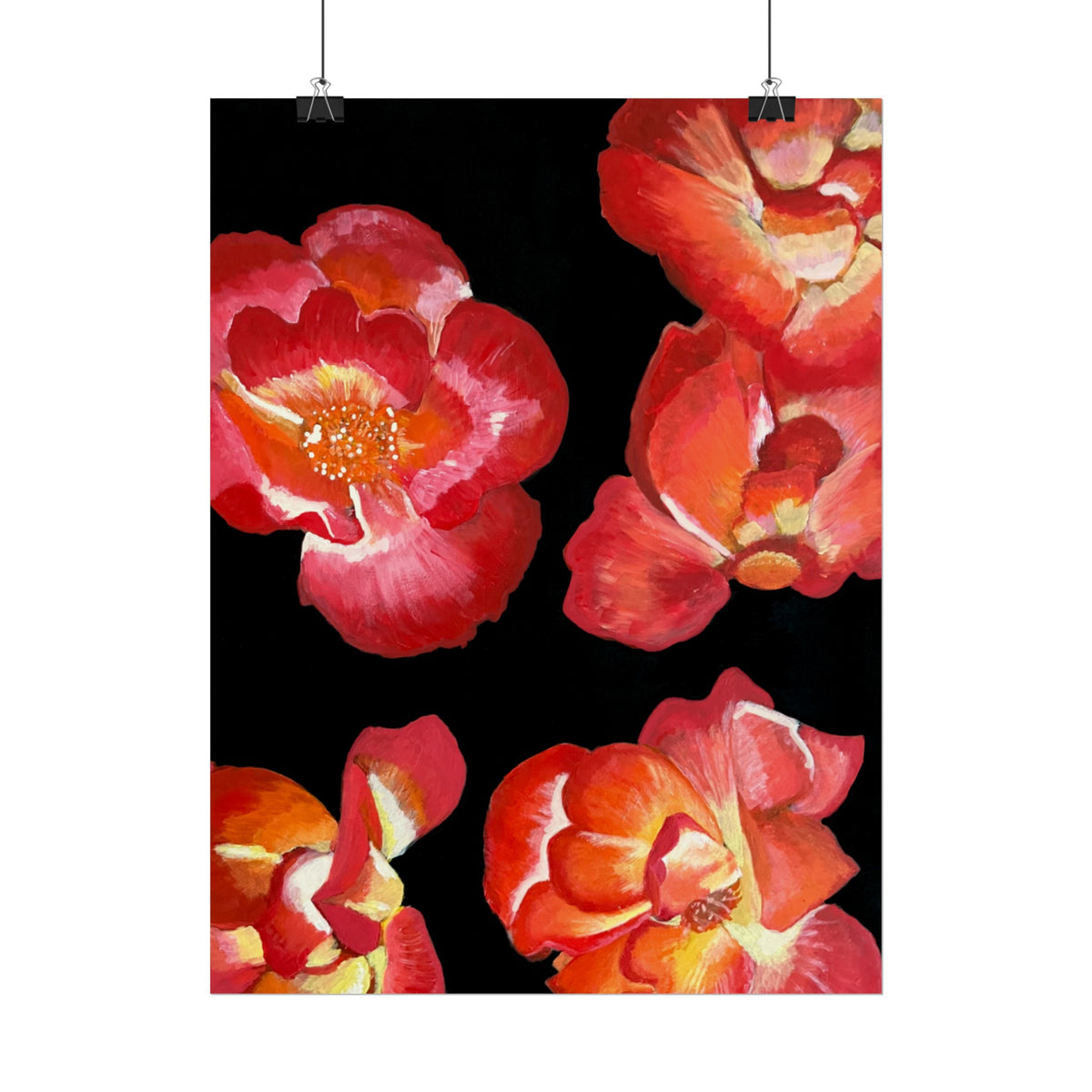 RED FLOWERS PRINT