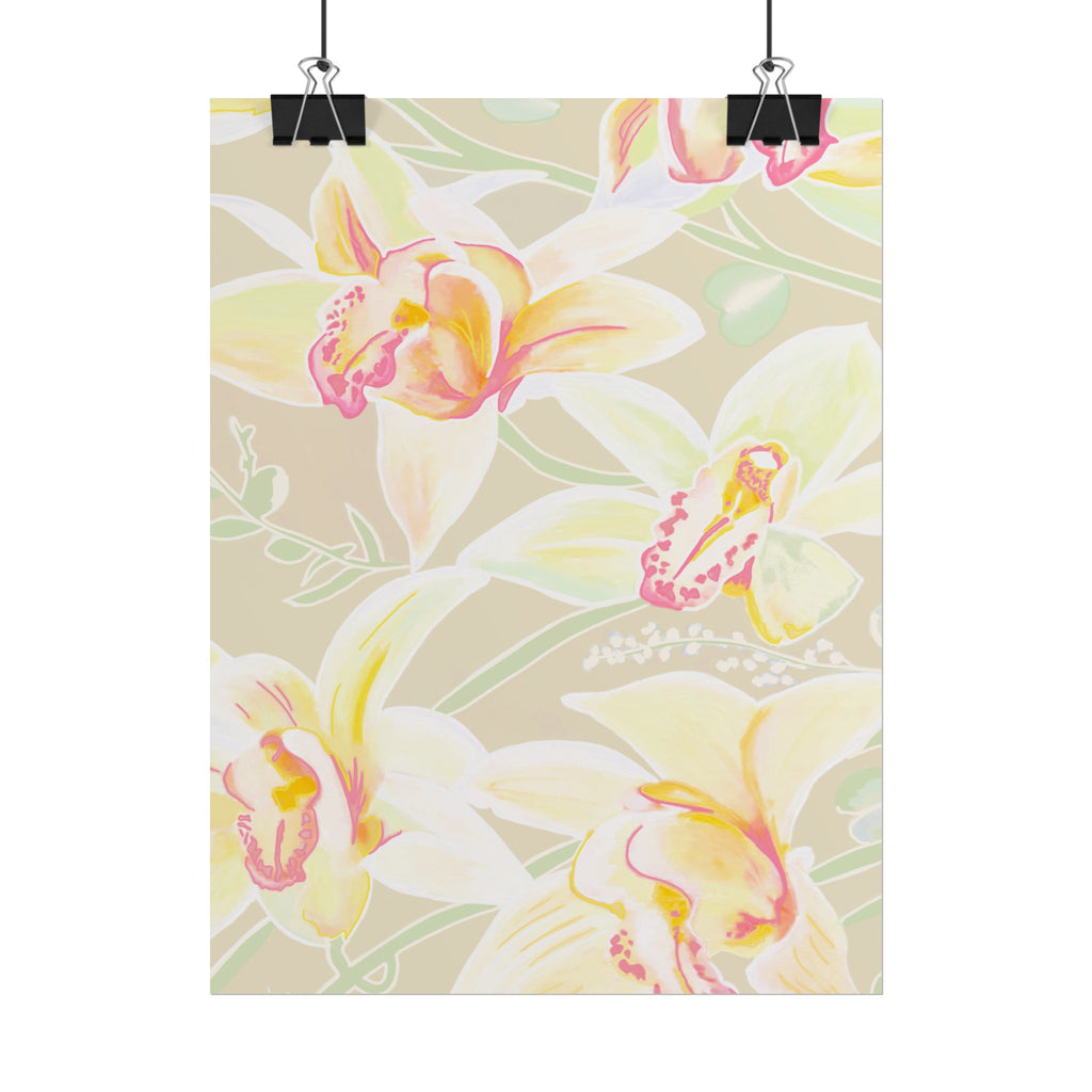 BABY YELLOW ORCHIDS PRINT