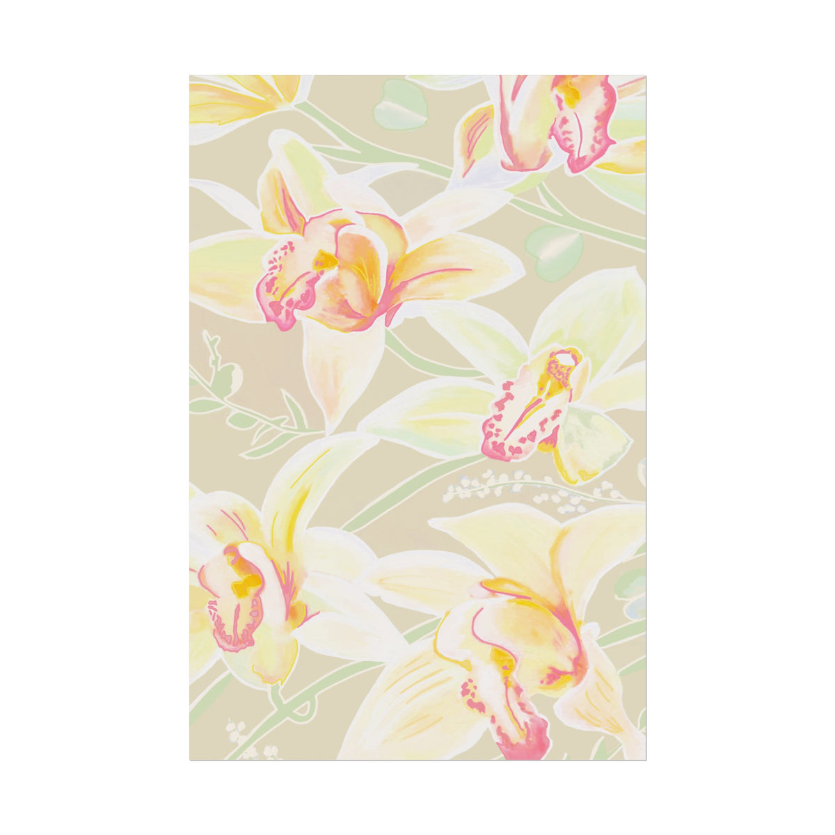 BABY YELLOW ORCHIDS PRINT