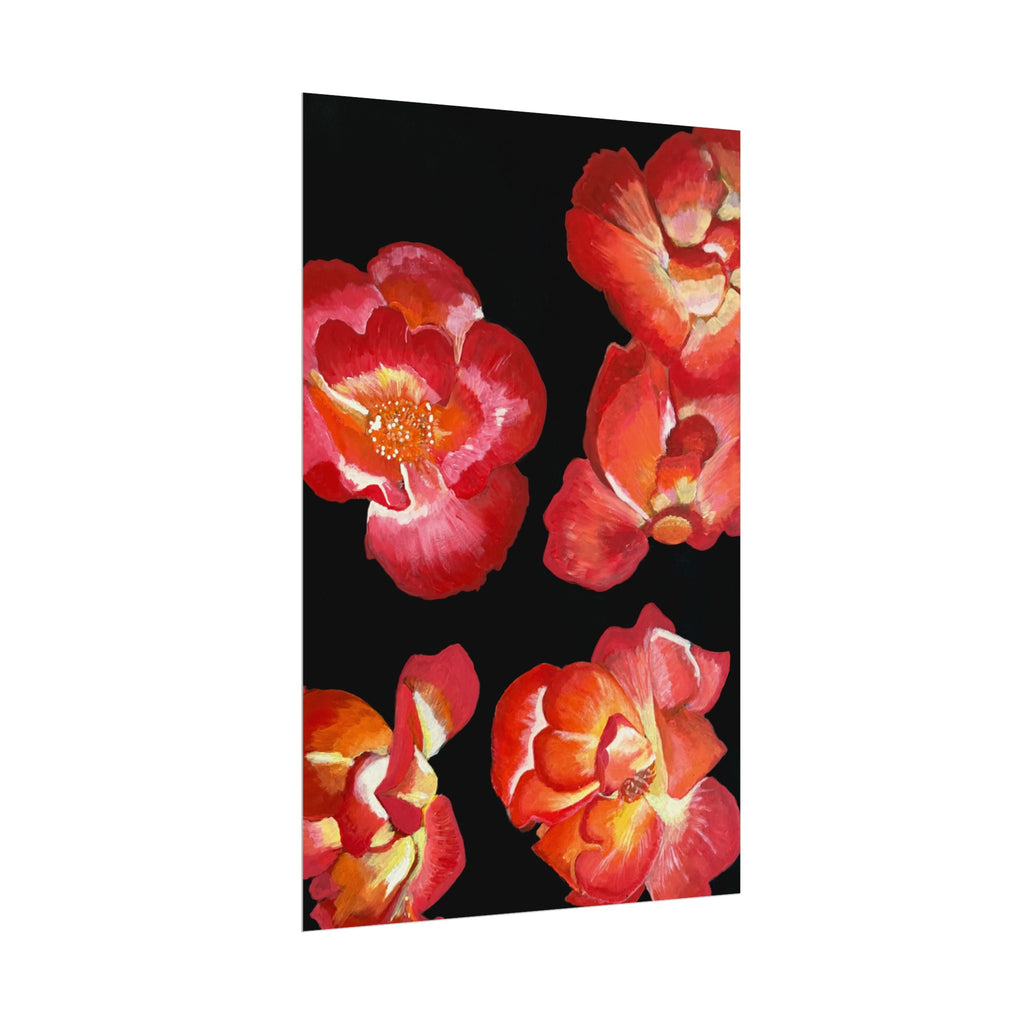 RED FLOWERS PRINT