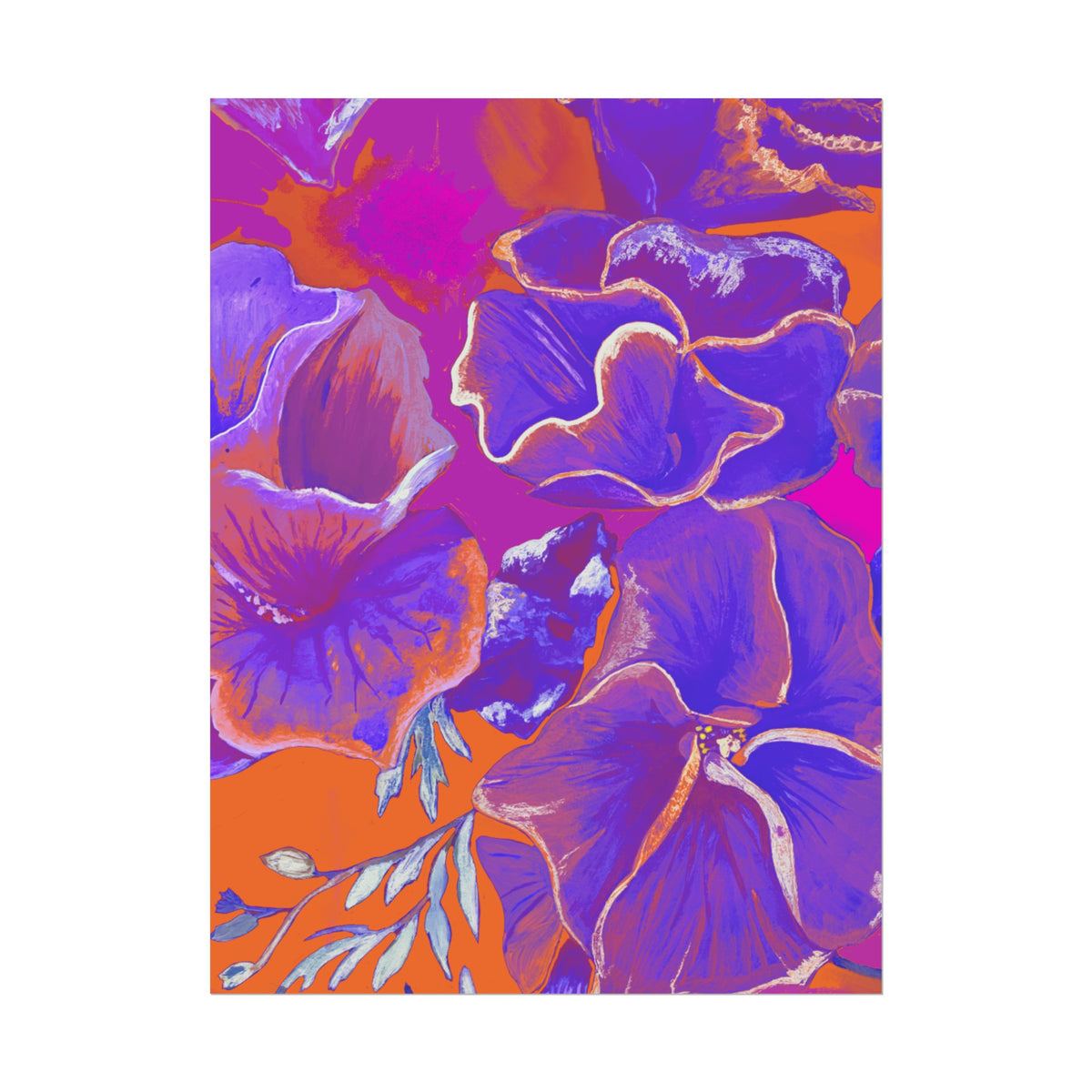 SUNSET FLOWERS PRINT