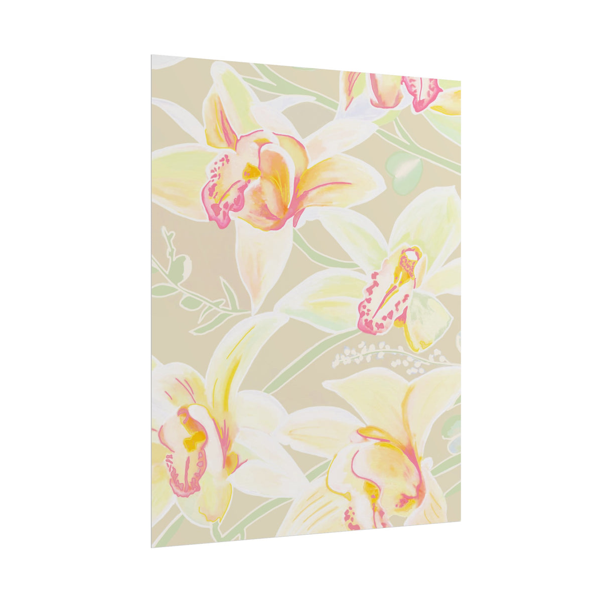 BABY YELLOW ORCHIDS PRINT