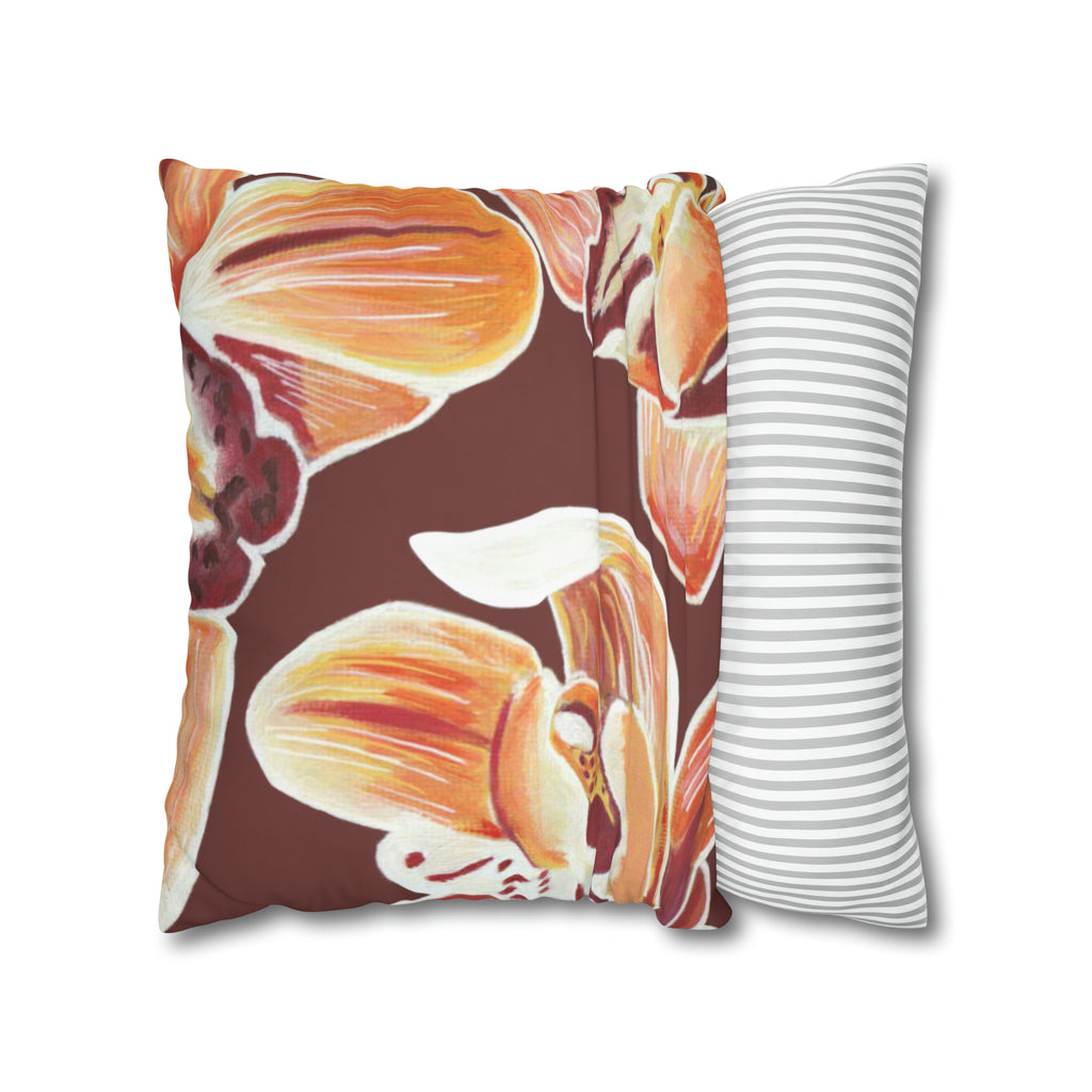 ORANGE ORCHIDS PILLOWCASE