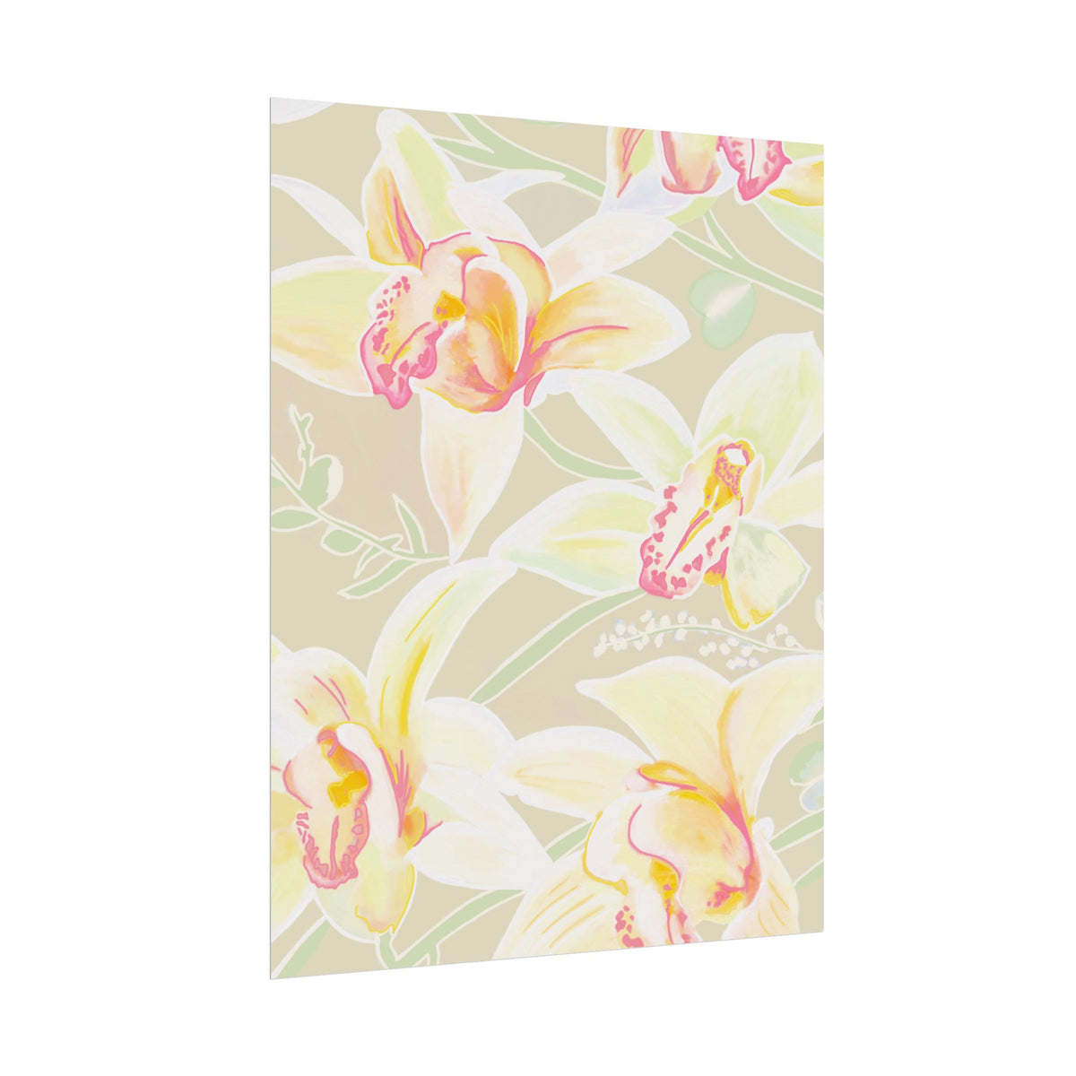 BABY YELLOW ORCHIDS PRINT