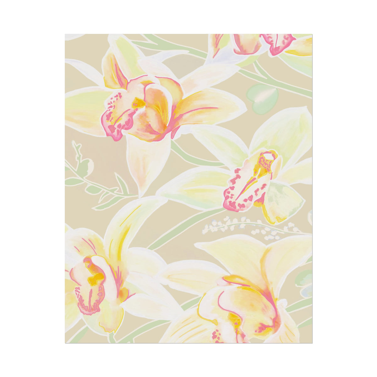 BABY YELLOW ORCHIDS PRINT