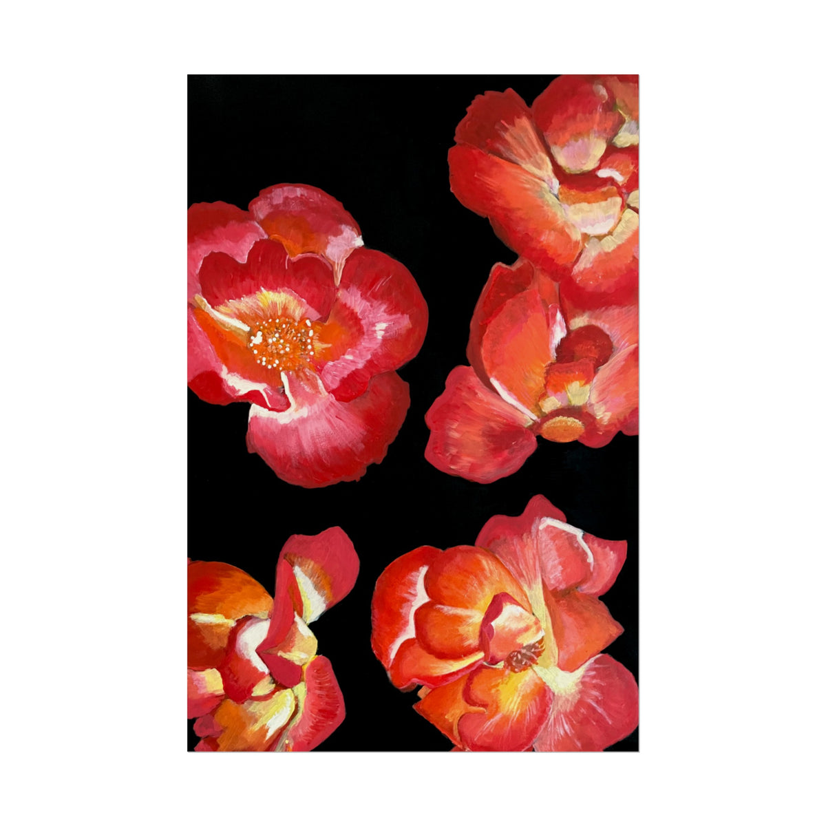 RED FLOWERS PRINT