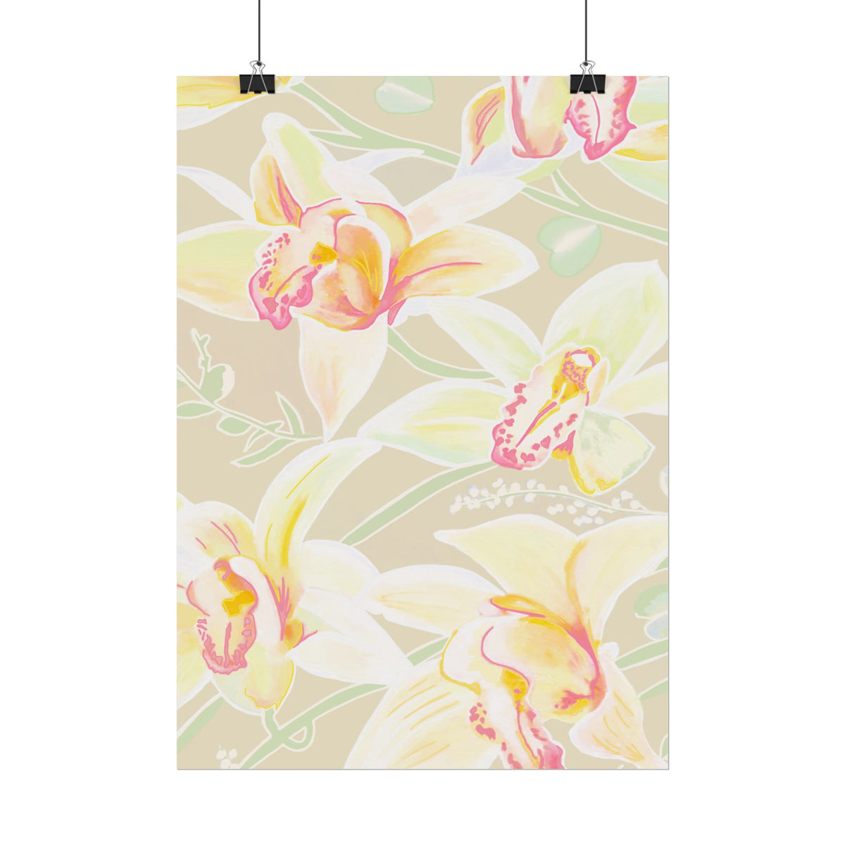 BABY YELLOW ORCHIDS PRINT