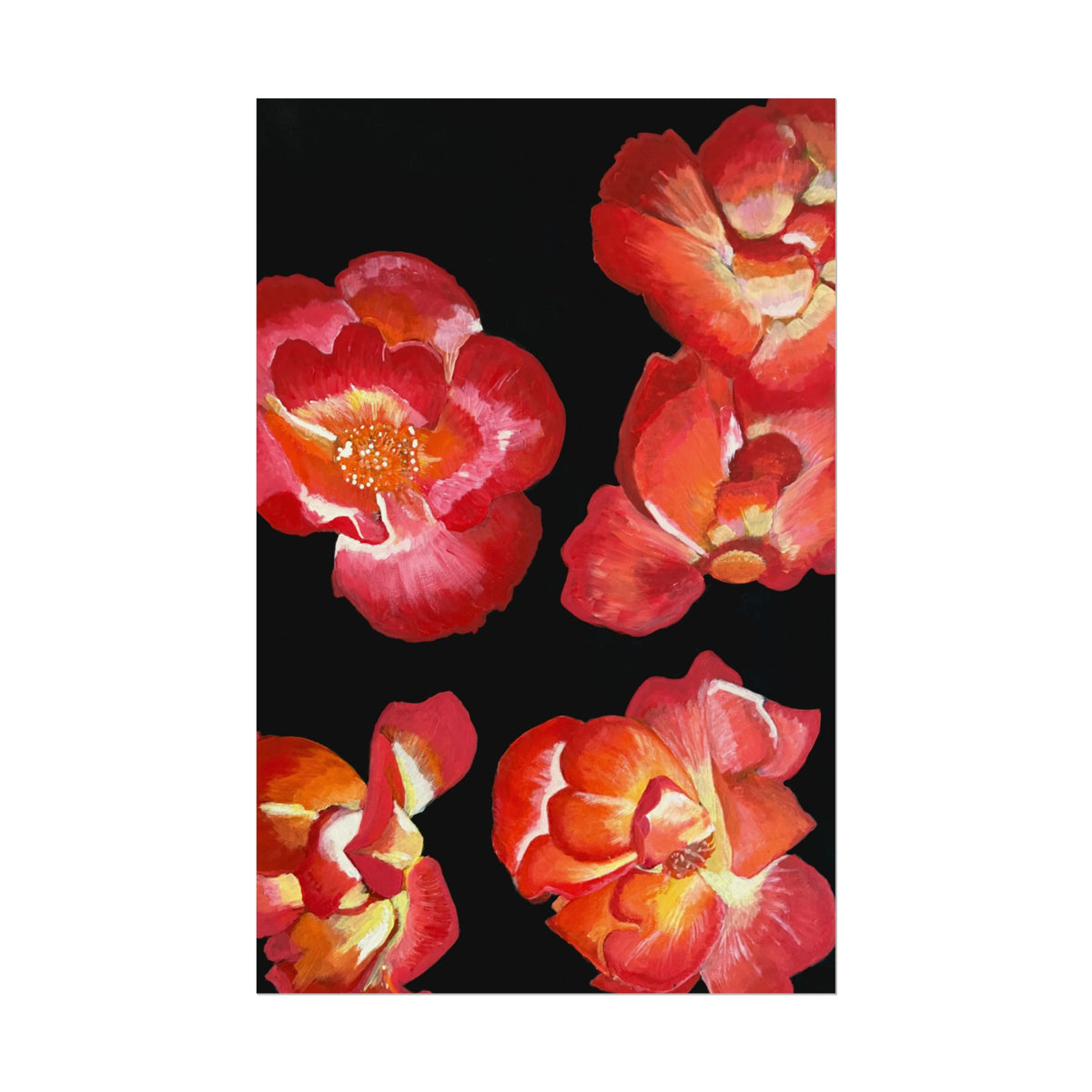 RED FLOWERS PRINT