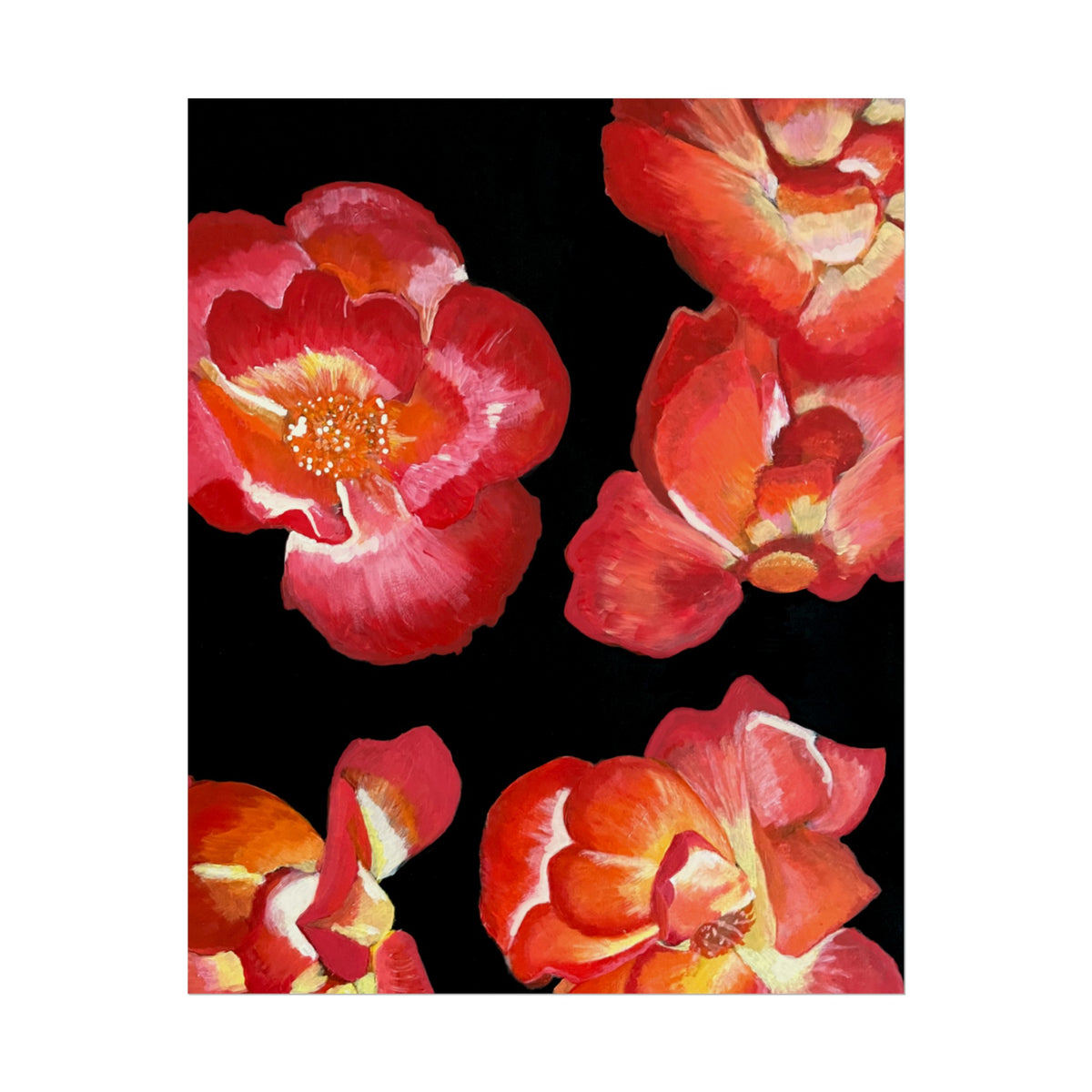 RED FLOWERS PRINT