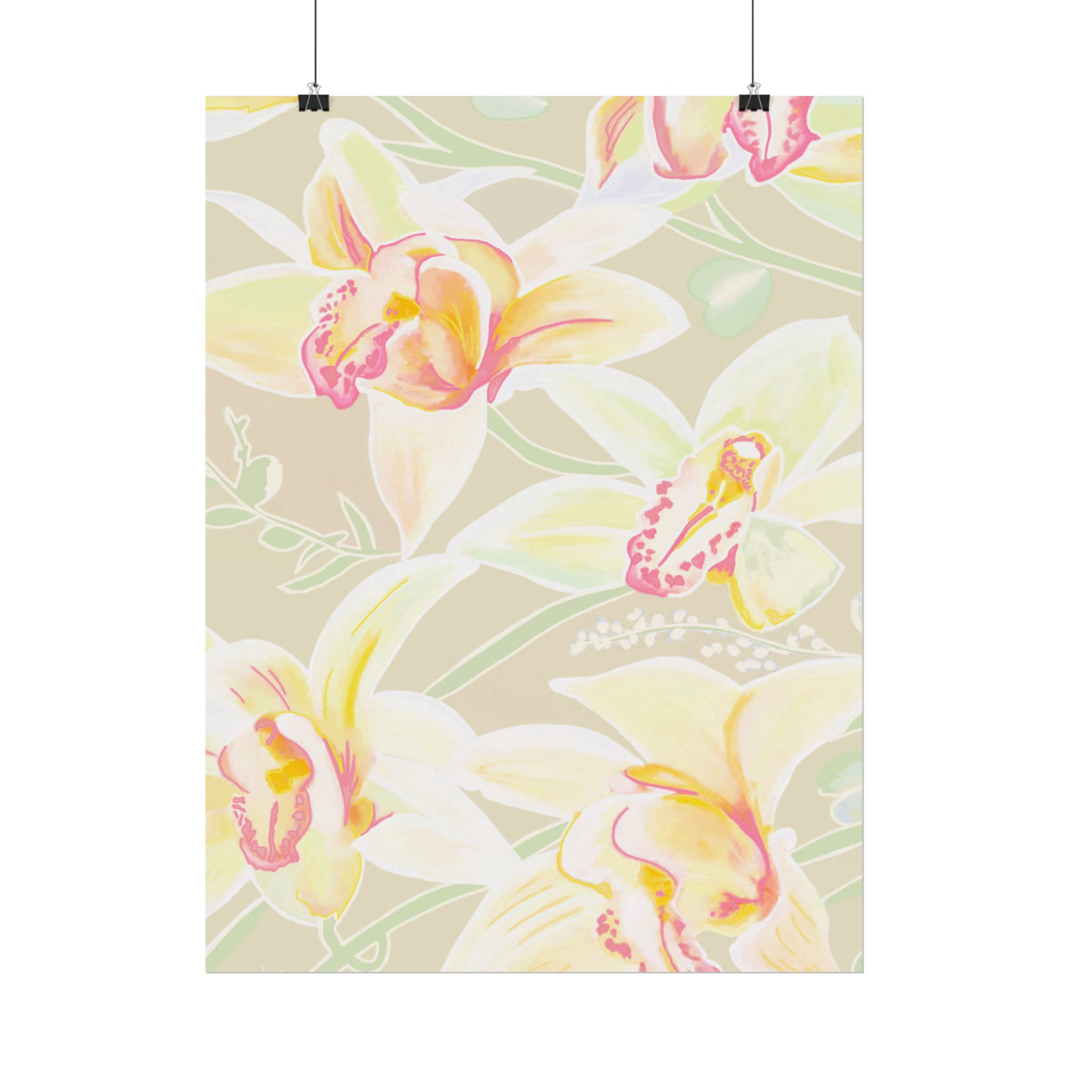 BABY YELLOW ORCHIDS PRINT
