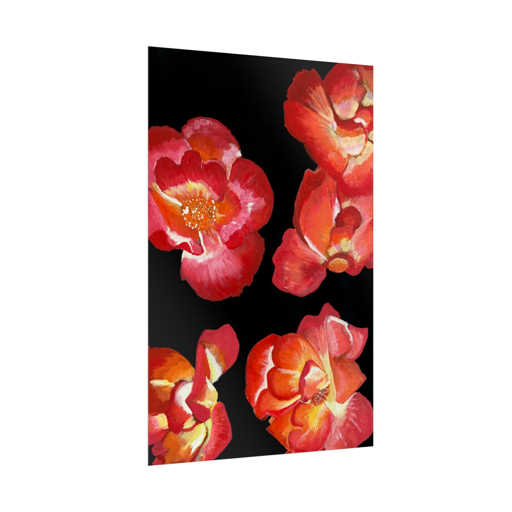 RED FLOWERS PRINT