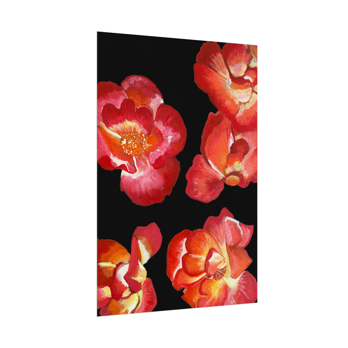 RED FLOWERS PRINT