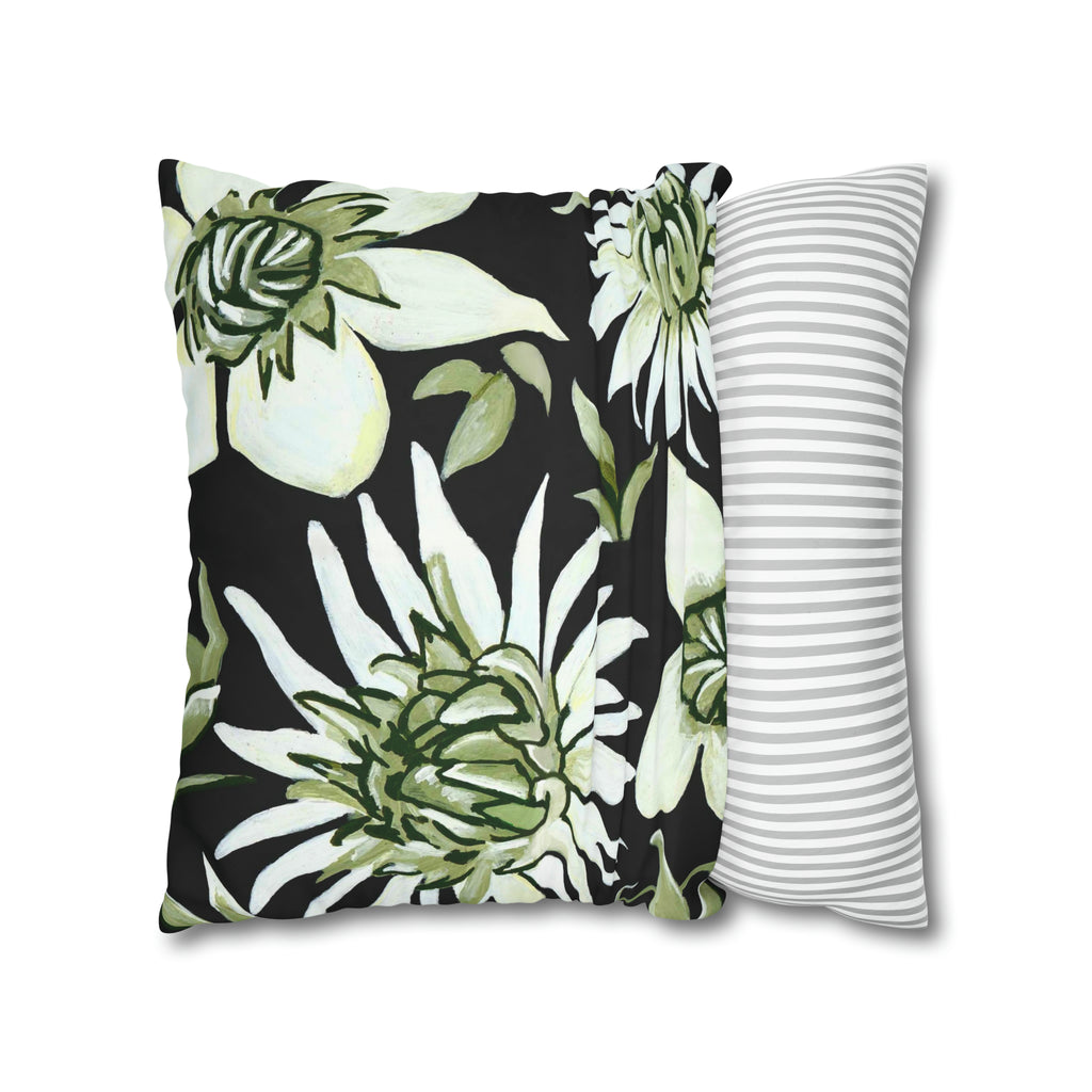 GREEN FLOWERS PILLOWCASE