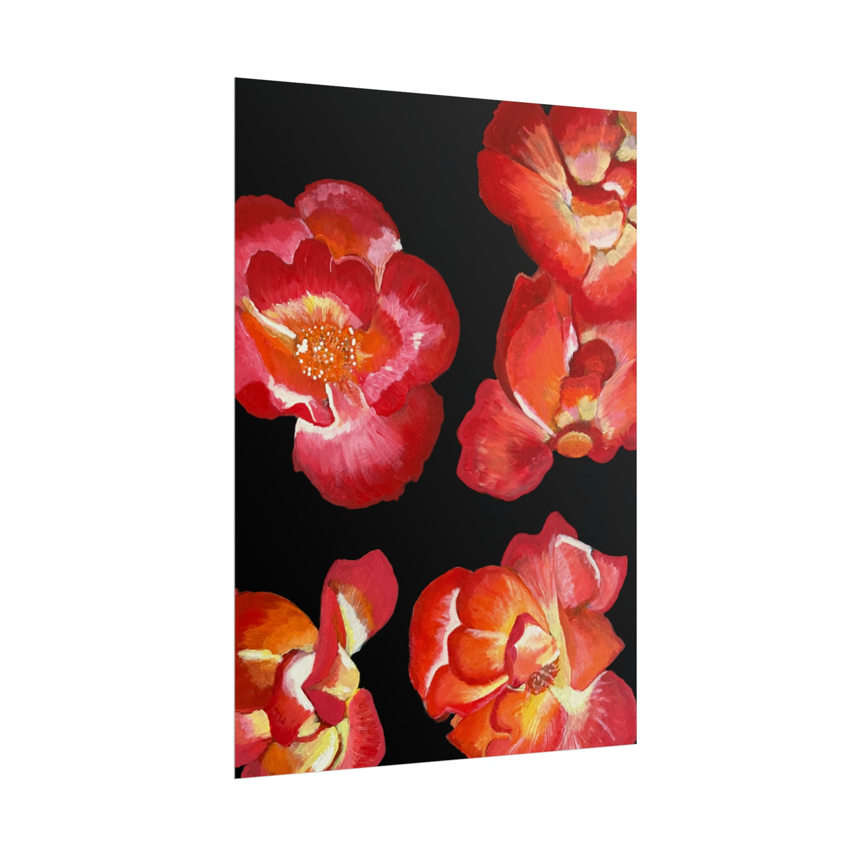 RED FLOWERS PRINT