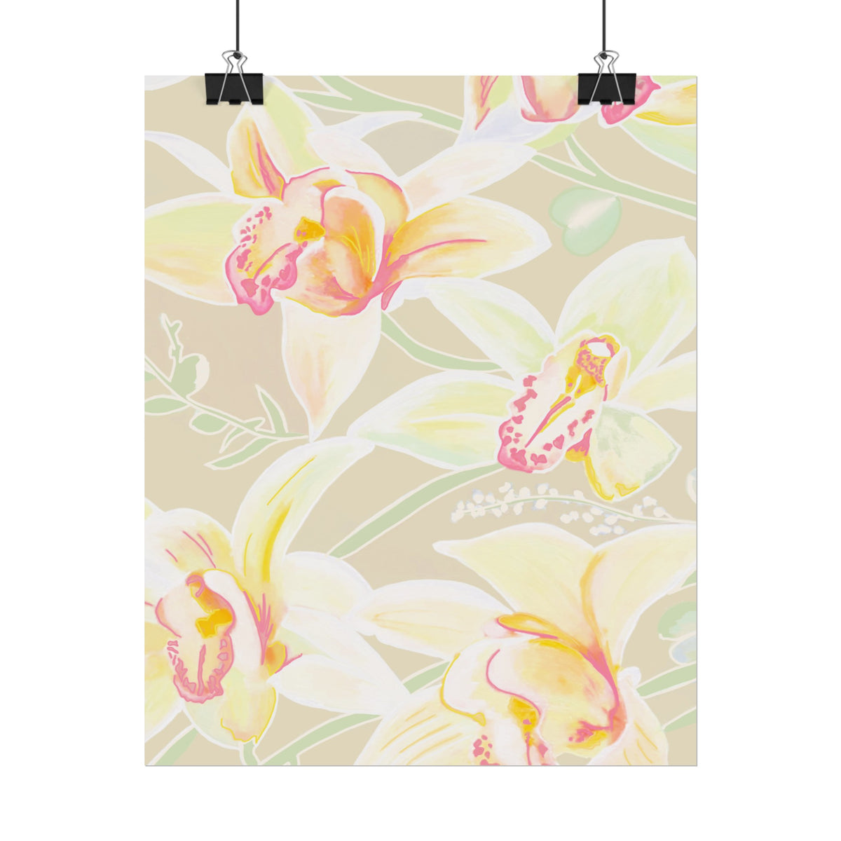 BABY YELLOW ORCHIDS PRINT