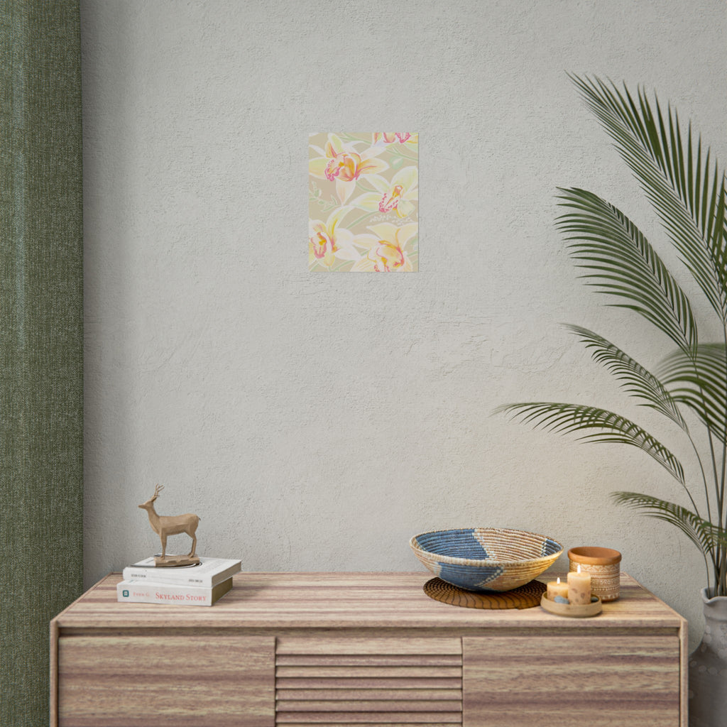 BABY YELLOW ORCHIDS PRINT