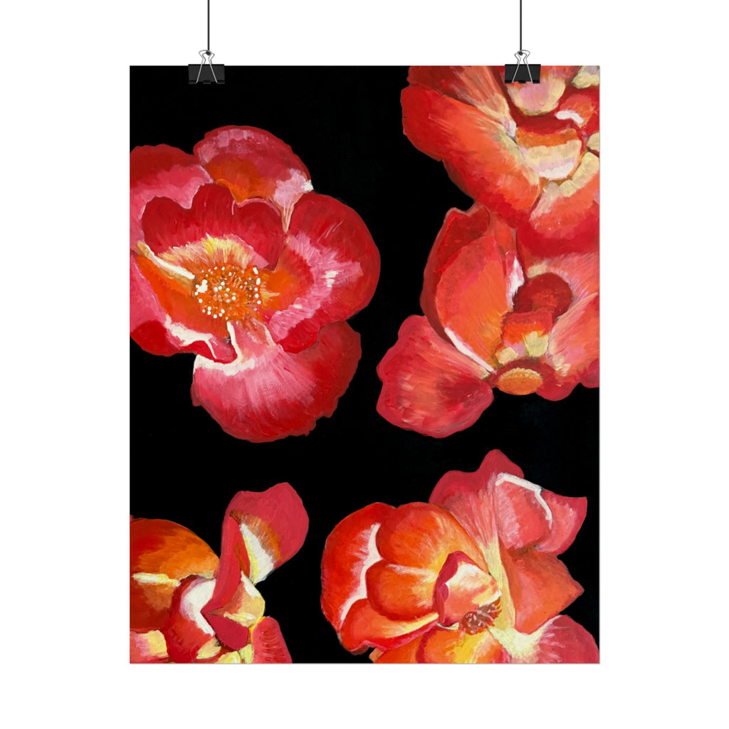 RED FLOWERS PRINT