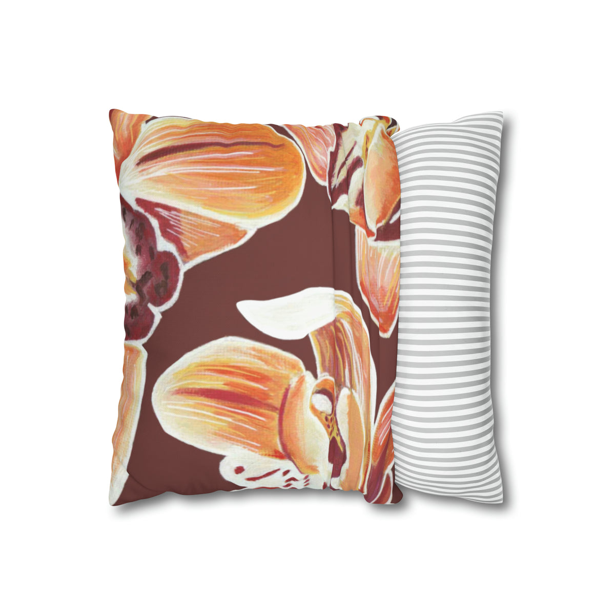 ORANGE ORCHIDS PILLOWCASE