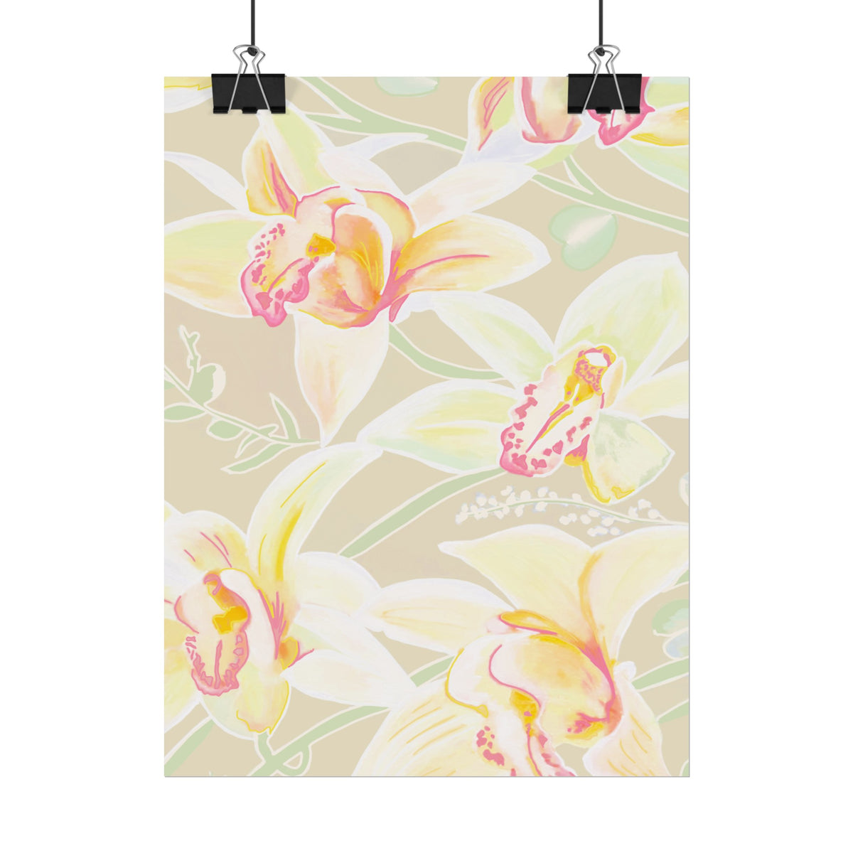 BABY YELLOW ORCHIDS PRINT
